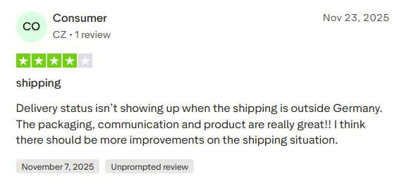 Trustpilot review
