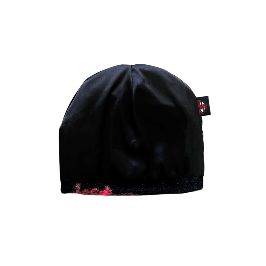 black satin lined beanie hat knit cap toque satin lining close up
unisex winter streetwear slouchy cuffed skullcap onesize stretch fit
hair friendly satin lining anti frizz does not mess up hair reduce friction
moisture retention protect curly wavy straight hair curls waves braids locs
tokyo ghoul inspired anime merch tokyo inspired dark anime gothic ghoulcore
premium limited drop black satin inner spliclo one free shipping :)
