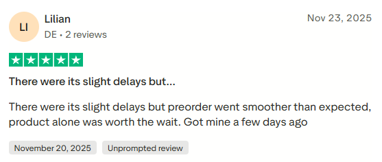 Trustpilot review